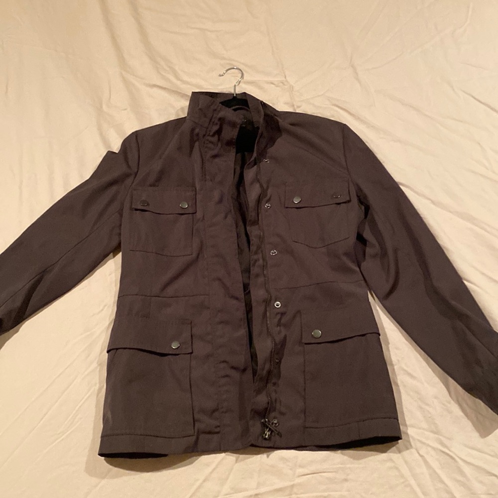 Theory military jacket with pockets and snaps. Color is hard to capture.